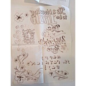 Irish Sayings Wid Rose 2515 Iron on Transfer St Patrick's Day Fashion Painting